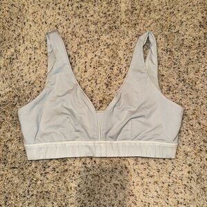 Alo washed grey blue sport bra